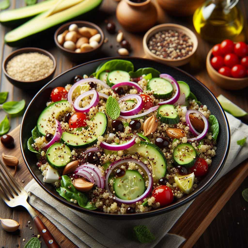 Quinoa salad with balsamic vinaigrette Salad Bowl