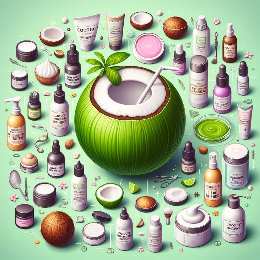 green coconut used in healthcare products