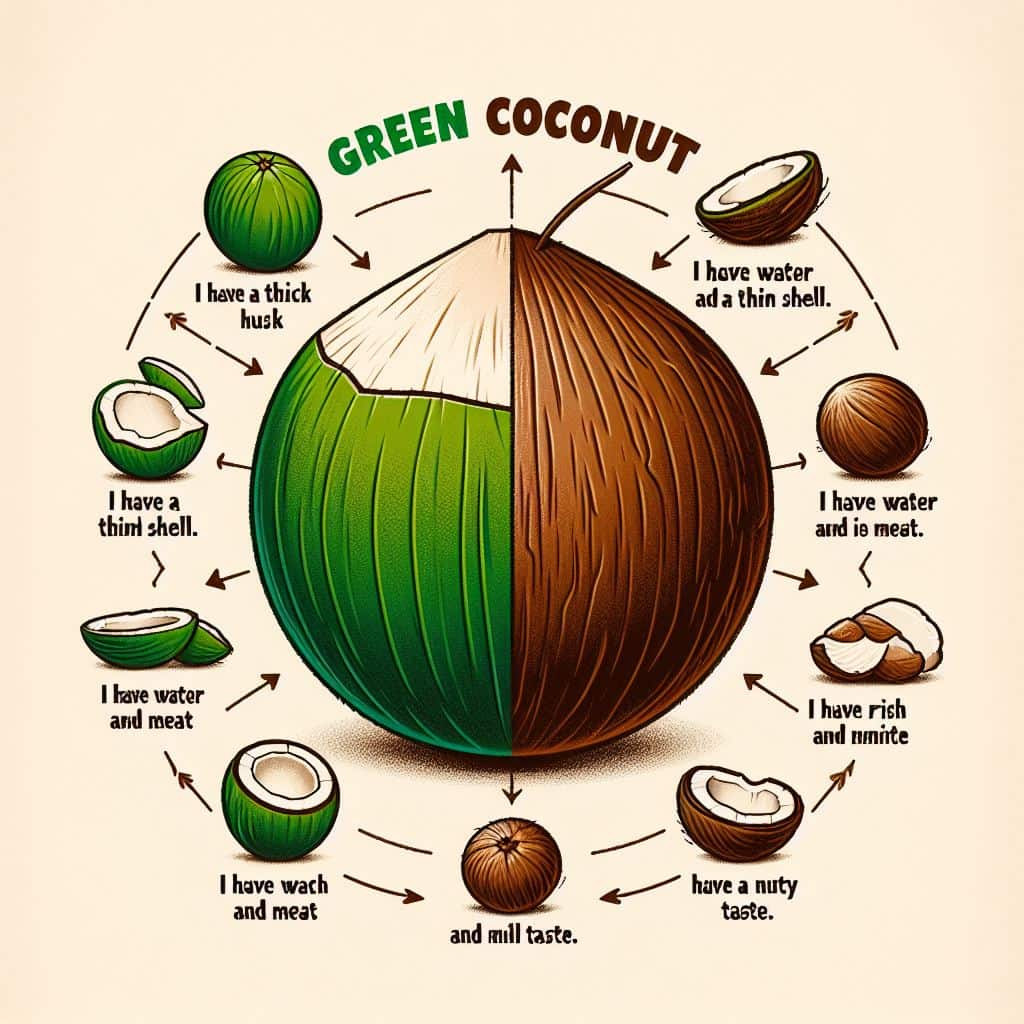Green Coconut Vs Brown Coconut